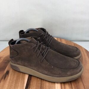 Olukai Loli'i Puki Brown Leather Chukka Boots Mens Size 8 Casual Lace Up